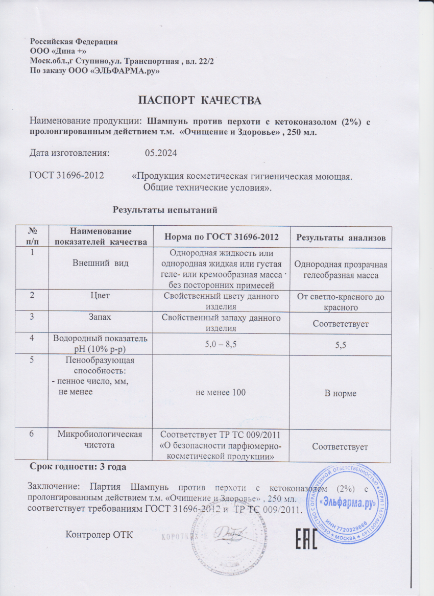 Паспорт №052024